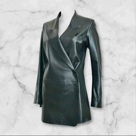 Three-Jackets-In-One Ann Demeulmeester Black Leather Jacket - Picture 8 of 9